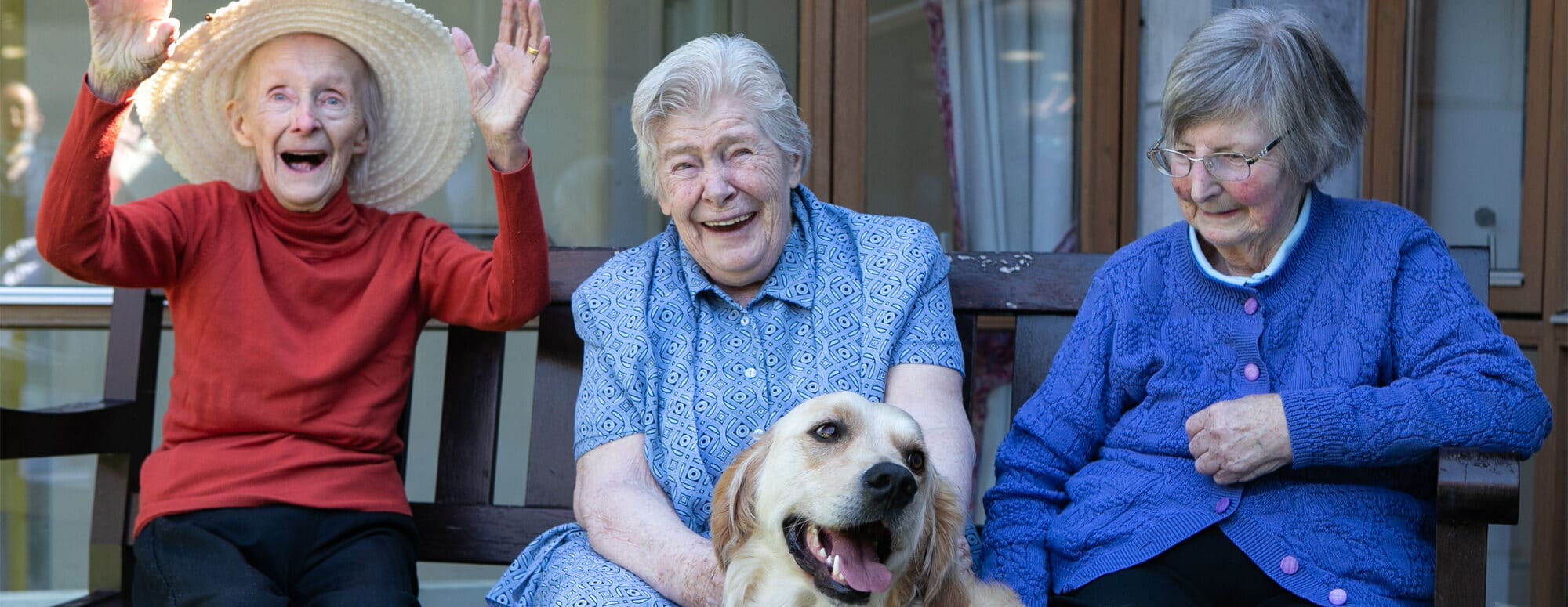 Happy nursing home residents